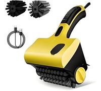 Electric Grill Brush, 360° Rotating Cordless Rechargeable Barbecue Cleaner with Replacement Bristles for Outdoor Use
