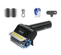 Electric Grill Brush Cordless BBQ Brush Cleaning Tool Using Rotating Roller and Wire Bristles USB Rechargeable Design with Lights Suitable for Patio, Style to 1