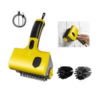 Electric Grill Brush, Cordless Electric Grill Cleaning Scrub Brush Rechargeable with Liquid Box, Steam BBQ Grill 360° Rotating Cleaning Brush with Replacement Bristles for Grill, Kitchen, Bathroom