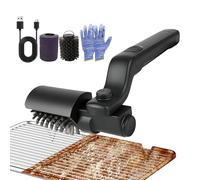 Electric Grill Brush, Cordless Rechargeable Cleaning Brush with 3-Speed Power and 180° Adjustable Angle, 120-Min Runtime, Stainless Steel Waterproof Grill Brush Head for Barbecue Grates