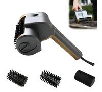 Electric Grill Brush for Outdoor, Upgraded BBQ Cleaner with 3 Replaceable Brushes, 2-Speed Adjustable, 140Mins Runtime Cordless Grill Cleaning Brush for Barbecue Grates