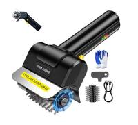 Electric Grill Cleaner - ABS Stainless Steel Wire Bristles, USB Rechargeable 2000mA Battery | Electric Barbecue Grill Brush, Roller Scrubber Tool | For Outdoor Camping Picnic Patio Park Balcony