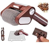 Electric Grill Cleaner Bristle Free: Bbq Power Brush For Grill Cleaning, 304 Stainless Steel Barbecue Cleaner, Cordless Rechargeable Detachable 350 Rpm For Outdoor Brown,25 * 13 * 10