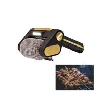 Electric Grill Cleaner Bristle Free, BBQ Power Brush for Grill Cleaning, 304 Stainless Steel Barbecue Cleaner with LED Light, Cordless Rechargeable Detachable 350 Rpm Spinning Roller (Black)