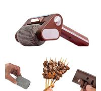 Electric Grill Cleaner Bristle Free, Bristle-Free Spinning Grill Brush with LED, Cordless Electric Brush Cleaner, Detachable 350 RPM Stainless Roller, Blast Away Burnt-On Food, For Outdoor BBQ (1pc)