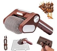 Electric Grill Cleaner Bristle Free, Cordless BBQ Grill Brush with 350 RPM Stainless Roller & Led Spotlight, Stainless Steel Power Roller Blasts Rotating Cleaning Brush for Camping Outdoor Barbecue