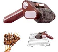 Electric Grill Cleaner Bristle Free - Cordless Rechargeable BBQ Brush with 350 RPM Motor, Stainless Steel Power Roller & LED Lights, Detachable BBQ Cleaner for Outdoor Grilling