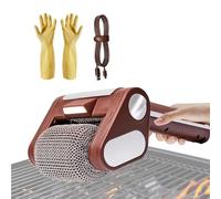 Electric Grill Cleaner Bristle-Free Spinning Brush with LED, Cordless Detachable Roller, Blast Away Burnt-On Food for Outdoor BBQ