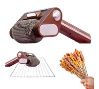 Electric Grill Cleaner Bristle-Free,Spinning Grill Brush with LED,BBQ Power Brush for Cleaning,Cordless Electric Cleaner, Rechargeable 350 Rpm Spinning Roller Kitchen Gadgets (Brown)