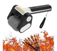 Electric Grill Cleaner, Cordless Rechargeable Power Brush for BBQ Cleaning, 350 RPM Stainless Steel Roller, LED Light - Patents Pending