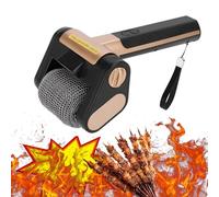 Electric Grill Cleaner, Cordless Rechargeable Power Brush for BBQ Cleaning, 350 RPM Stainless Steel Roller, LED Light - Patents Pending