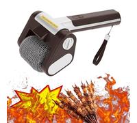 Electric Grill Cleaner, Cordless Rechargeable Power Brush for BBQ Cleaning, 350 RPM Stainless Steel Roller, LED Light - Patents Pending