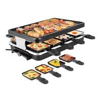 Electric Grill Indoor Barbecue, 4 Person Capacity, Includes 8 Mini Non-Stick Pans - Ideal for Family Gatherings and Parties