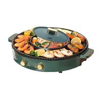 Electric Grill with Dual Temperature Control, Portable Hot Plate for Teppanyaki, Multifunctional Cooking Tool Suitable for 3-12 People