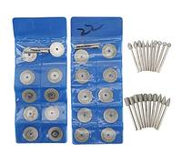 Electric Grinder Tools Set, Mini Cutting Disc with High Speed Steel Saw Blade, Ultra Thin Circular Saw Disc for Woodworking, Includes 20 Saw Blades and 20 Grinding Heads for DIY Pr