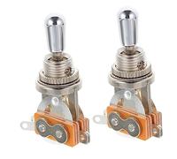 Electric Guitar 3-way Toggle Replacement Part Metal Silver 2pcs