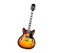 Electric Guitar 6 String Electric Guitar Blues Semi Hollow Maple Body Vintage Sunset Color