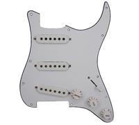 Electric Guitar Accessories Full Set DIY Accessory Kit for ST Style Electric Guitar SSS Pickups Single Tremolo Bridge Single Coil Pickups (Silver)