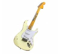 Electric Guitar Aged White Solid Mahogany Body Maple Fretboard Road Worn