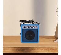 Electric Guitar Amp Guitar Amp Amplifier for Daily Practice Stage Perforance blue, 12.5x12.5x6 cm