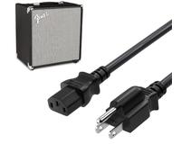 Electric Guitar Amplifier Power Cord Replacement for Fender Rumble 40 25 100 200 15 500,Mustang LT25, GT-40 GT-100 3 Prong Power Cord,Heavy Duty Won't Hot AC Cable 5FT