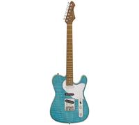 (B-Stock) Aria Pro II Hot Rod Collection 615-MK2 Turquoise Blue Electric Guitar