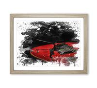 Electric Guitar Art No.1 V3 Modern Framed Print | A4 Oak Framed Wall Art | Ready to Hang | Modern Music Picture | Living Room Bedroom Lounge Office