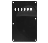 Electric Guitar Back Cover Plate 2Pcs Beige, 6 Holes, PVC Material, Robust and Exquisite Looking - Easy Installation, Lightweight Design, Protective and Decorative for Guitar (Black)