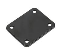 Electric Guitar Back Mounting Plate, Easy To Install Electric Guitar Neck Plate Protect Finish Sturdy Smooth with Screws for Bass (Black)
