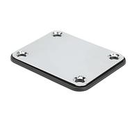 Electric Guitar Back Mounting Plate, Easy To Install Electric Guitar Neck Plate Protect Finish Sturdy Smooth with Screws for Bass (Silver)