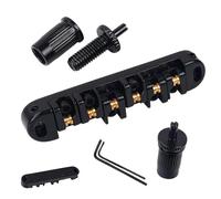 Electric Guitar Ball Bearing Bridge Saddle Bridge Role with an Adjustable Top String Holder and 2 Keys Ideal for Men, Women and Beginners