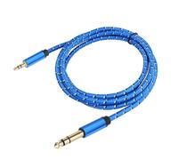Electric Guitar Bass Instrument Cable, 3.5mm To 6.35mm Stereo Aux Cable For Guitar Speaker Amplifiers Multicolor 1-3m(Blue,2m)