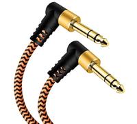 Electric Guitar Bass Instrument Cable, 6.35mm TRS M To M 90 Degree For Electric Guitar Bass Mandolin Multicolor Multiple Sizes(Yellow,2m)