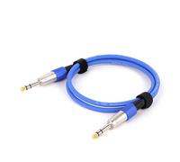 Electric Guitar Bass Instrument Cable, 6.35mm TRS Male To Male Cable Multicolor 0.3-15m(Blue,300CM)