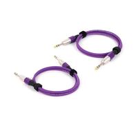 Electric Guitar Bass Instrument Cable, 6.35mm TRS Male To Male Cable Multicolor 0.3-15m(Purple,300CM)