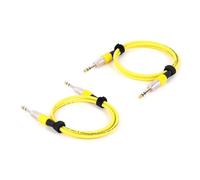 Electric Guitar Bass Instrument Cable, 6.35mm TRS Male To Male Cable Multicolor 0.3-15m(Yellow,2m)