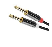 Electric Guitar Bass Instrument Cable, Audio Cable Male To Male 6.5mm Two-Core Multicolor 0.5-50m Pack Of 2(One Pair,12m)