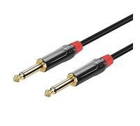Electric Guitar Bass Instrument Cable, Audio Cable Male To Male 6.5mm Two-Core Multicolor 0.5-50m Pack Of 2(Red,5m)