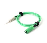 Electric Guitar Bass Instrument Cable, Microphone Cable 1/4 inch to XLR Male Multicolor 0.3-15m for Speaker Guitar Amp Mixer(Green,1.5 m)