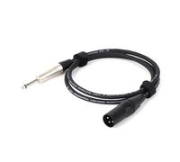 Electric Guitar Bass Instrument Cable, Microphone Cable 1/4 inch to XLR Male Multicolor 0.3-15m for Speaker Guitar Amp Mixer(Black,2 m)
