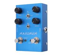 Electric Guitar Bass Pedal, Guitar Drive Boost Effect Pedal 2 Adjusting Gears Overdrive Dual Channel Pedal Suitable for Electric Guitar Bass for Practice or Performance DC 9V Input