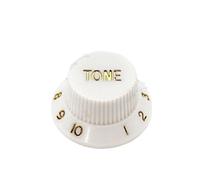 Electric Guitar Bass Sound Volume Control Knob Cap Gear Converter Material Accessories(TONE,White gold)