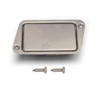 Electric Guitar Battery Hold Box Cover 9V Compartment for Bass Active Pickup, Stainless Steel, 78 x 45 mm, Silver