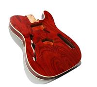Electric Guitar Body 2 Pieces Alder With F Hole Semi Hollow For Guit(Red)