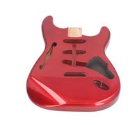 Electric Guitar Body Alder Wood High Gloss Finish Solid Construction SSS Wiring Easy Installation for DIY for ST Style Guitars (GSB12ST Red)