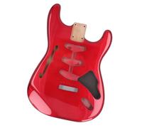 Electric Guitar Body, Solid Alder Wood Electric Guitar Body SSS High Gloss Finish for ST (GSB12ST Red