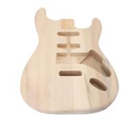 Electric Guitar Body, Unfinished Poplar Wood Guitar Body Custom Replacement with Pre Drilled Holes for Makers