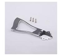 Electric Guitar Bridge 1 Set Jazz Guitar Bridge Trapeze Tailpiece For Hollow Body Archtop Guitar(Color:Silver)