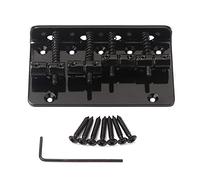 Electric Guitar Bridge Metal 4 String Saddle Bridge Hardtail For JB PB Bass Guitar,Black, Musical Instrument Parts