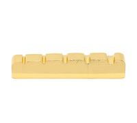 Electric Guitar Bridge Nut, Metal Pre Slotted Replacement, Brass Gold Finish - Durable Wear, Easy Installation for Most Electric Guitars